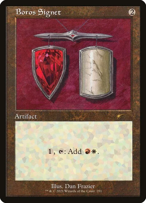 Boros Signet, carta Magic di tipo Artifact illustrata da Dan Frazier