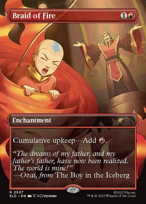 Braid of Fire, carta Magic di tipo Enchantment illustrata da Tetsuko