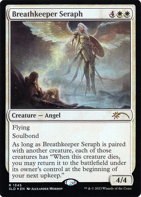Breathkeeper Seraph, carta Magic di tipo Creature — Angel illustrata da Alexander Mokhov