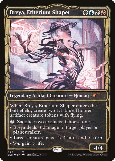 Breya, Etherium Shaper, carta Magic di tipo Legendary Artifact Creature — Human illustrata da Julie Dillon