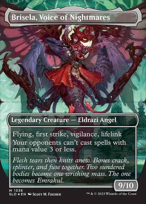 Brisela, Voice of Nightmares, carta Magic di tipo Legendary Creature — Eldrazi Angel illustrata da Scott M. Fischer