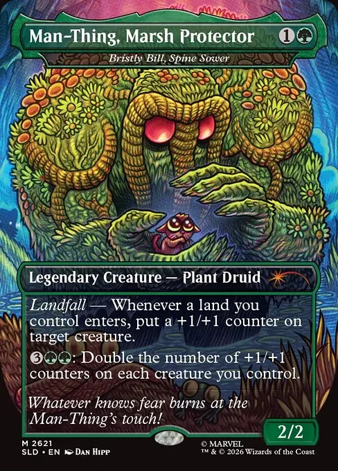 Bristly Bill, Spine Sower, carta Magic di tipo Legendary Creature — Plant Druid illustrata da Dan Hipp