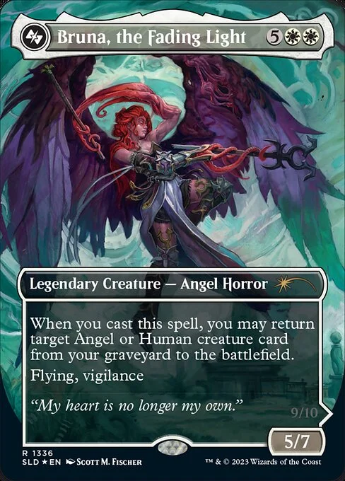 Bruna, the Fading Light, carta Magic di tipo Legendary Creature — Angel Horror illustrata da Scott M. Fischer