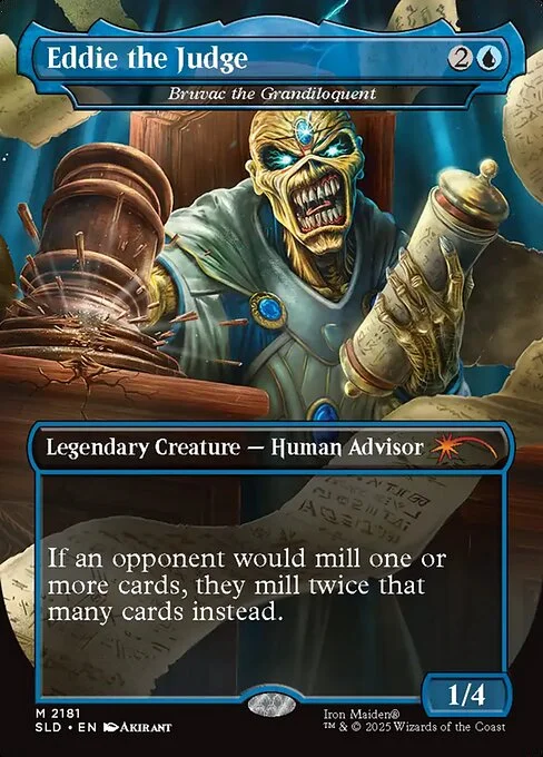 Bruvac the Grandiloquent, carta Magic di tipo Legendary Creature — Human Advisor illustrata da Akirant