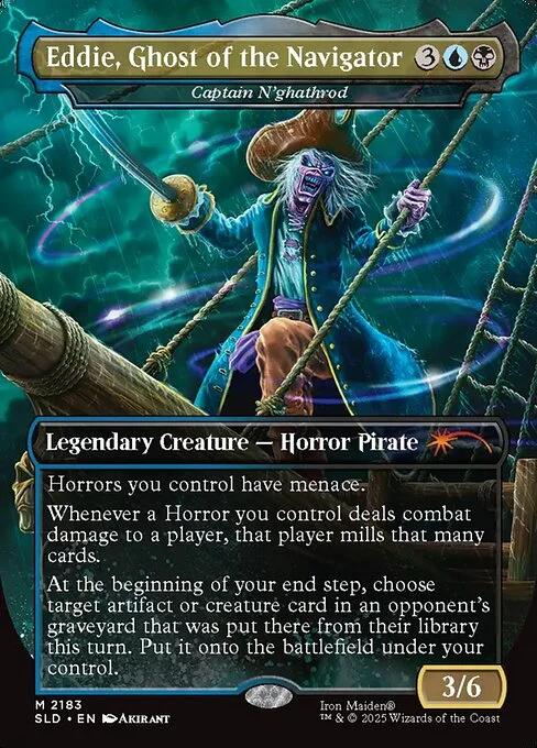 Captain N'ghathrod, carta Magic di tipo Legendary Creature — Horror Pirate illustrata da Akirant