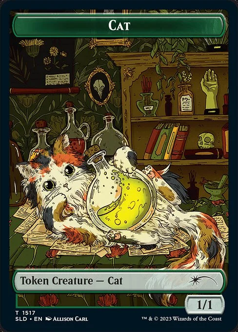 Cat, carta Magic di tipo Token Creature — Cat illustrata da Allison Carl