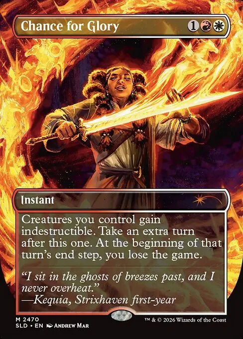Chance for Glory, carta Magic di tipo Instant illustrata da Andrew Mar
