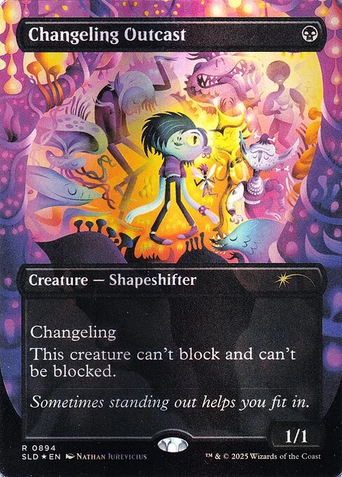 Changeling Outcast, carta Magic di tipo Creature — Shapeshifter illustrata da Nathan Jurevicius