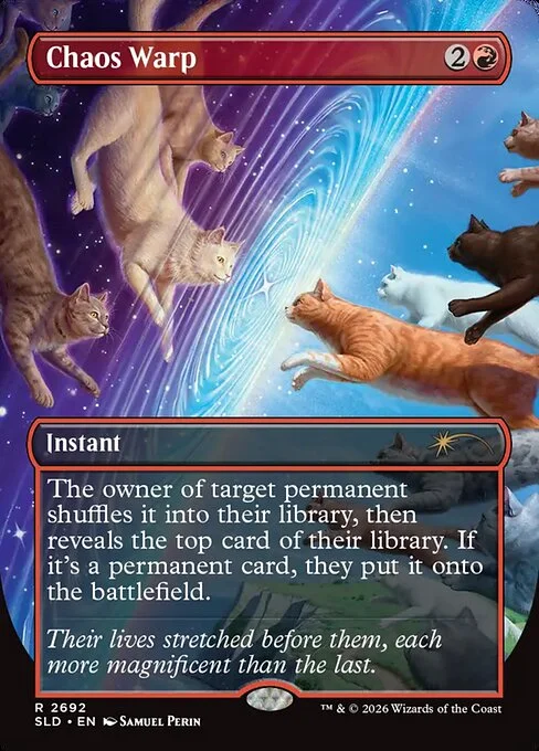 Chaos Warp, carta Magic di tipo Instant illustrata da Samuel Perin