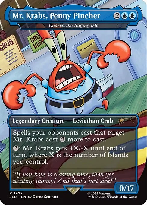 Charix, the Raging Isle, carta Magic di tipo Legendary Creature — Leviathan Crab illustrata da Gregg Schigiel