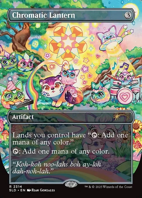 Chromatic Lantern, carta Magic di tipo Artifact illustrata da Rian Gonzales