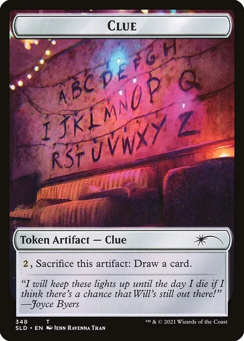 Clue, carta Magic di tipo Token Artifact — Clue illustrata da Ravenna Tran