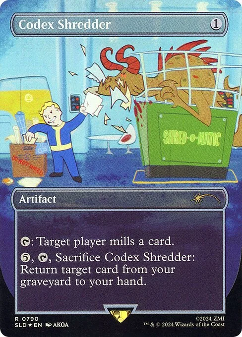 Codex Shredder, carta Magic di tipo Artifact illustrata da AKQA