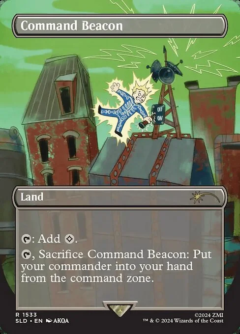 Command Beacon, carta Magic di tipo Land illustrata da AKQA