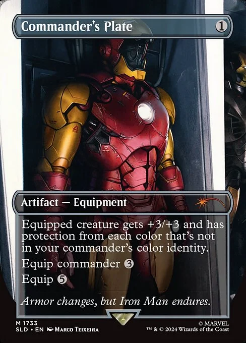Commander's Plate, carta Magic di tipo Artifact — Equipment illustrata da Marco Teixeira