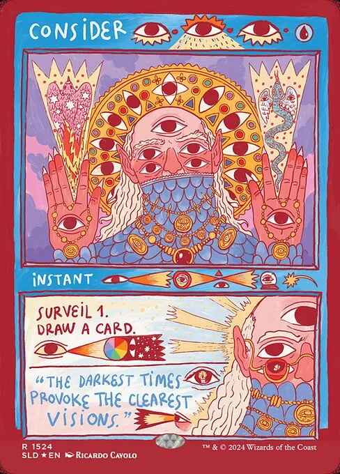 Consider, carta Magic di tipo Instant illustrata da Ricardo Cavolo