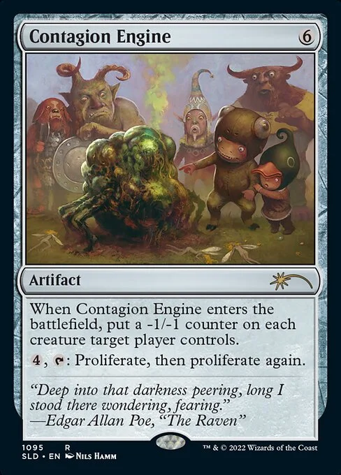 Contagion Engine, carta Magic di tipo Artifact illustrata da Nils Hamm