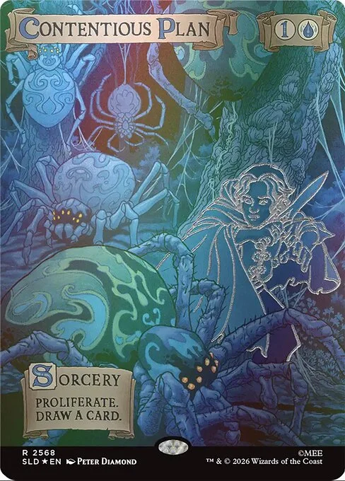 Contentious Plan, carta Magic di tipo Sorcery illustrata da Peter Diamond