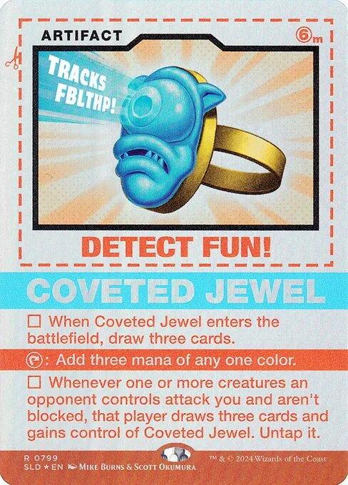 Coveted Jewel, carta Magic di tipo Artifact illustrata da Mike Burns & Scott Okumura