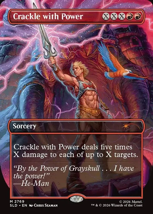 Crackle with Power, carta Magic di tipo Sorcery illustrata da Chris Seaman