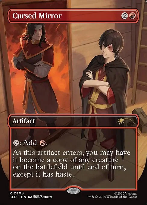 Cursed Mirror, carta Magic di tipo Artifact illustrata da Shiren