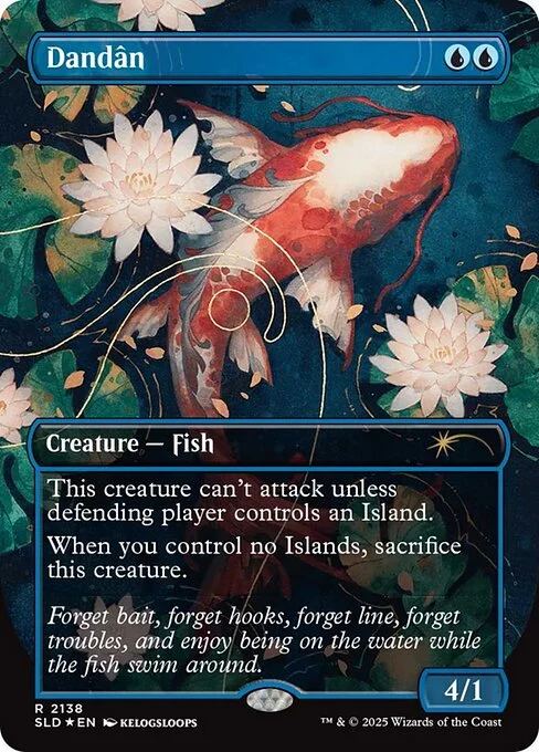 Dandân, carta Magic di tipo Creature — Fish illustrata da Kelogsloops