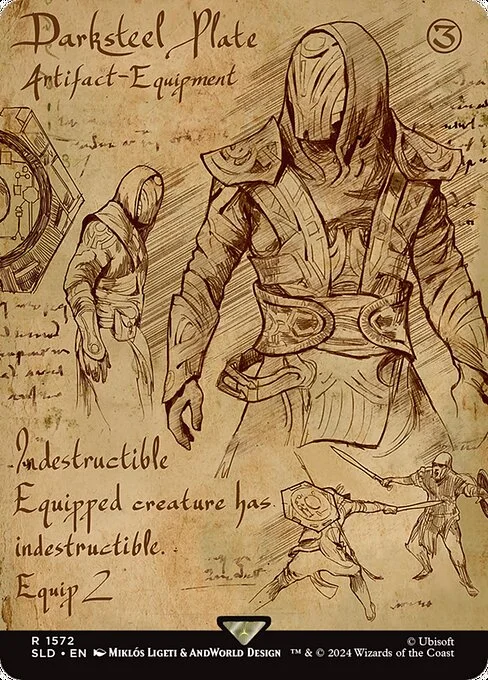 Darksteel Plate, carta Magic di tipo Artifact — Equipment illustrata da Miklós Ligeti & AndWorld Design