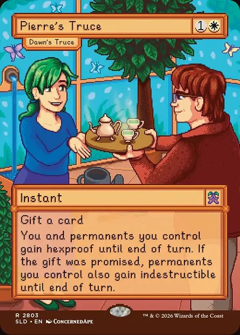 Dawn's Truce, carta Magic di tipo Instant illustrata da ConcernedApe