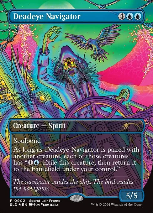 Deadeye Navigator, carta Magic di tipo Creature — Spirit illustrata da Jon Vermilyea
