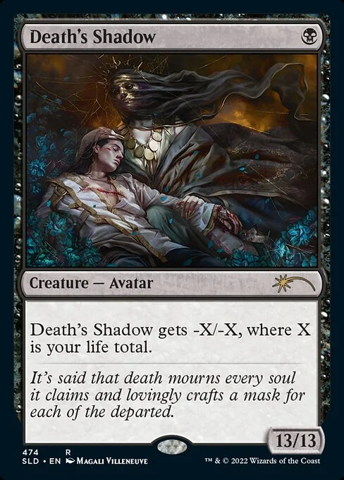 Death's Shadow, carta Magic di tipo Creature — Avatar illustrata da Magali Villeneuve