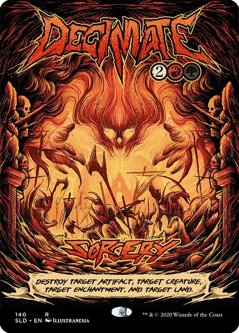 Decimate, carta Magic di tipo Sorcery illustrata da Septian Fajrianto