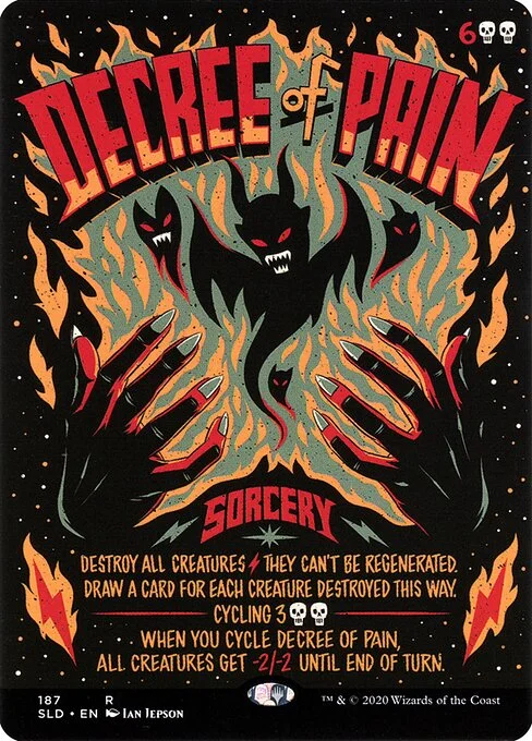 Decree of Pain, carta Magic di tipo Sorcery illustrata da Ian Jepson