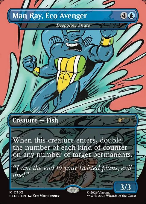 Deepglow Skate, carta Magic di tipo Creature — Fish illustrata da Ken Mitchroney