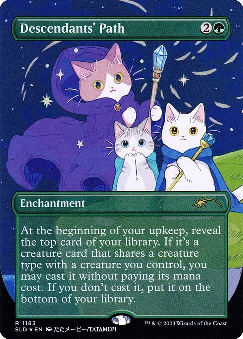 Descendants' Path, carta Magic di tipo Enchantment illustrata da Tatamepi