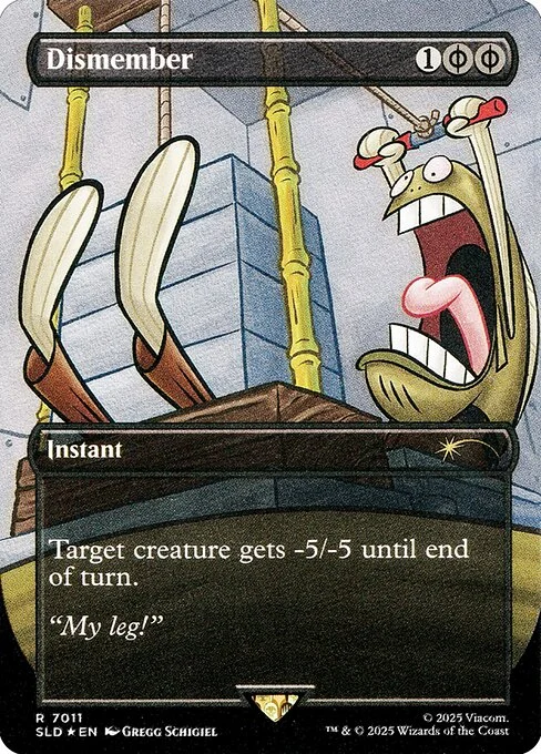 Dismember, carta Magic di tipo Instant illustrata da Gregg Schigiel