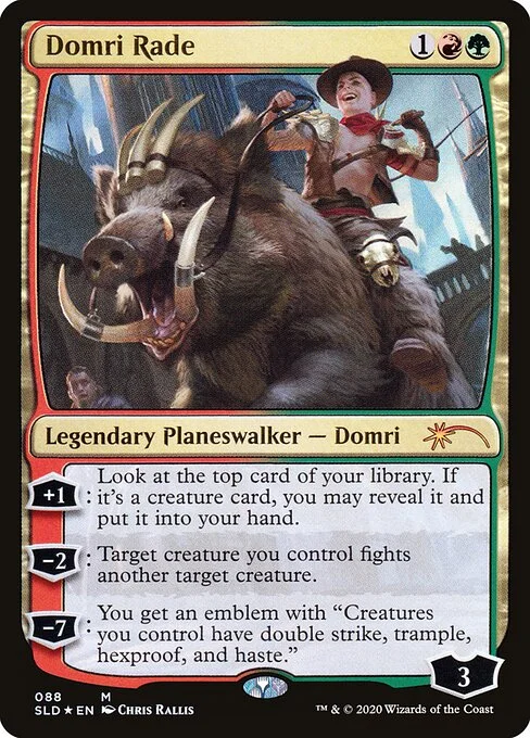 Domri Rade, carta Magic di tipo Legendary Planeswalker — Domri illustrata da Chris Rallis
