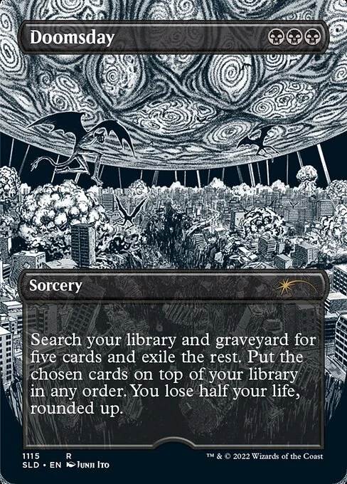 Doomsday, carta Magic di tipo Sorcery illustrata da Junji Ito