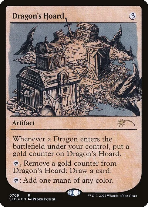 Dragon's Hoard, carta Magic di tipo Artifact illustrata da Pedro Potier
