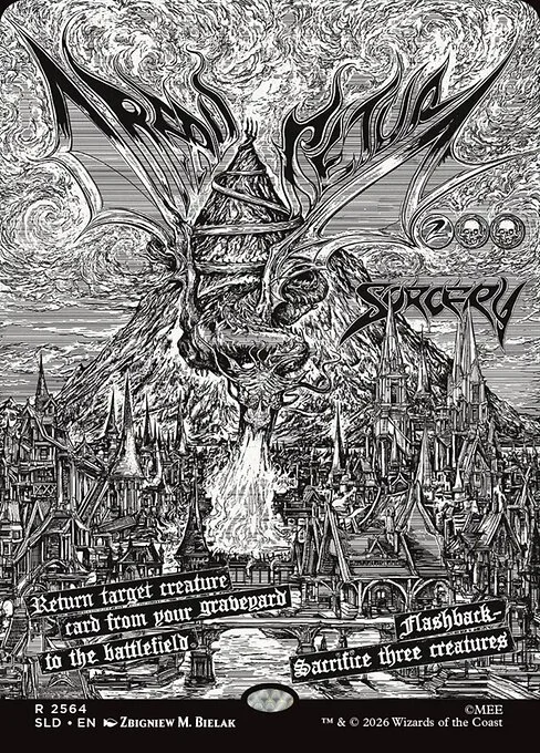 Dread Return, carta Magic di tipo Sorcery illustrata da Zbigniew M. Bielak