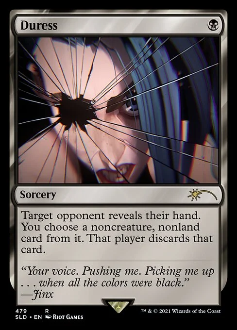 Duress, carta Magic di tipo Sorcery illustrata da Riot Games