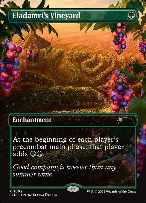 Eladamri's Vineyard, carta Magic di tipo Enchantment illustrata da Alayna Danner
