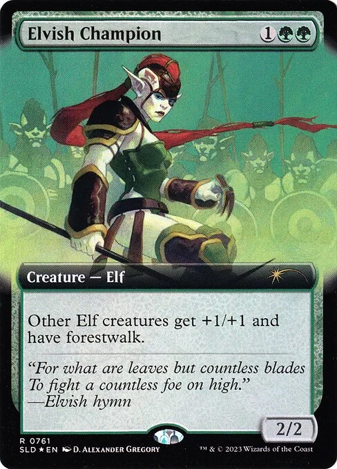 Elvish Champion, carta Magic di tipo Creature — Elf illustrata da D. Alexander Gregory