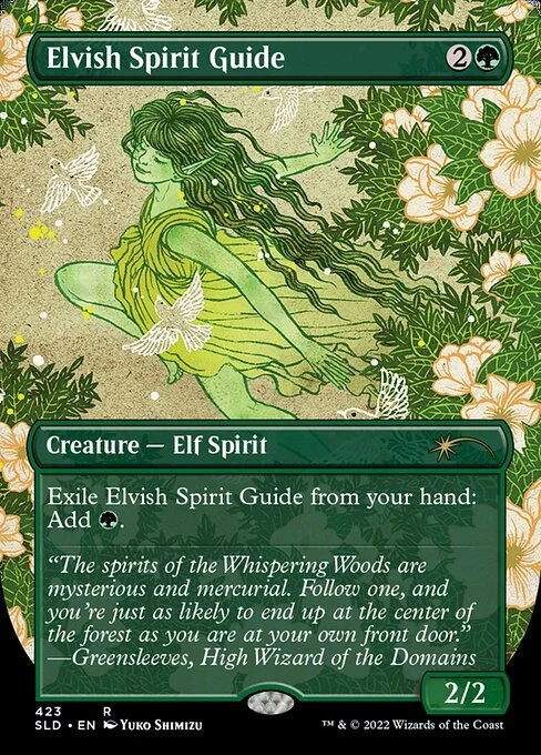Elvish Spirit Guide, carta Magic di tipo Creature — Elf Spirit illustrata da Yuko Shimizu