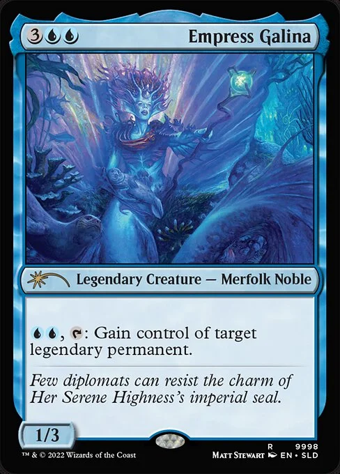 Empress Galina, carta Magic di tipo Legendary Creature — Merfolk Noble illustrata da Matt Stewart