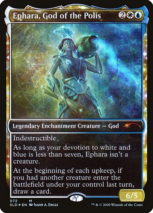 Ephara, God of the Polis, carta Magic di tipo Legendary Enchantment Creature — God illustrata da Jason A. Engle