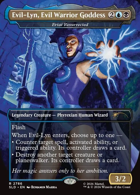 Ertai Resurrected, carta Magic di tipo Legendary Creature — Phyrexian Human Wizard illustrata da Benjamin Marra