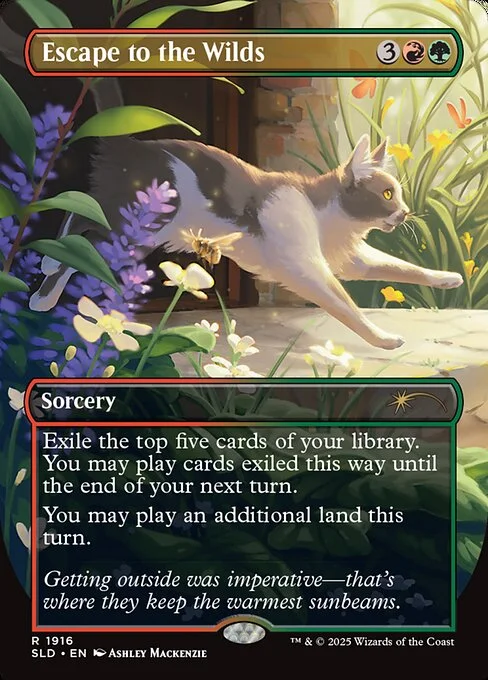 Escape to the Wilds, carta Magic di tipo Sorcery illustrata da Ashley Mackenzie
