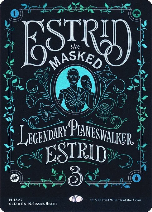 Estrid, the Masked // Estrid, the Masked, carta Magic di tipo  illustrata da Jessica Hische
