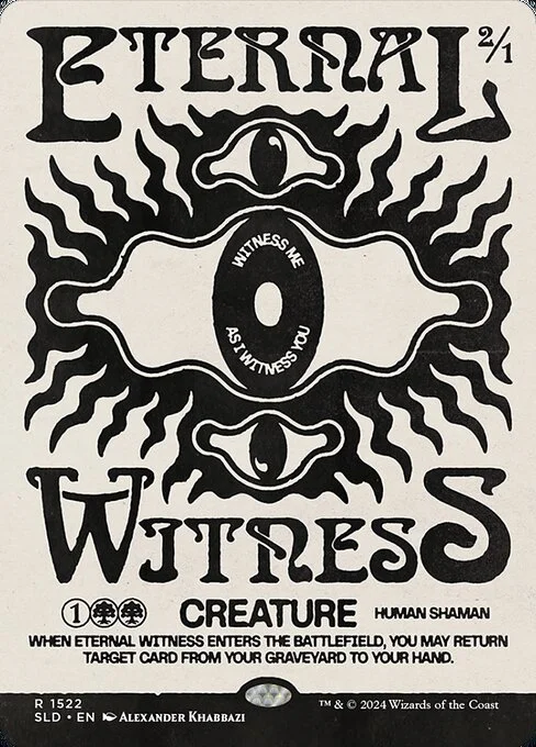 Eternal Witness, carta Magic di tipo Creature — Human Shaman illustrata da Alexander Khabbazi