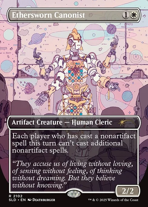 Ethersworn Canonist, carta Magic di tipo Artifact Creature — Human Cleric illustrata da Deathburger